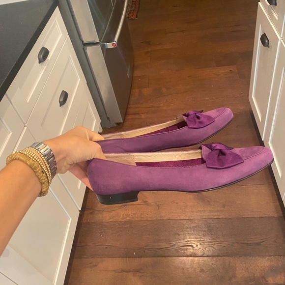 Ferragamo Purple Suede Smoking Slippers - Picture 3 of 7
